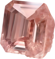 ai generato morganite calcolo, colorato pietra preziosa clipart. png