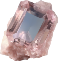 AI generated Morganite stone, colorful gemstone clipart. png