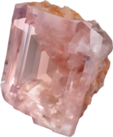 ai generato morganite calcolo, colorato pietra preziosa clipart. png