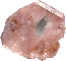 ai generato morganite calcolo, colorato pietra preziosa clipart. png