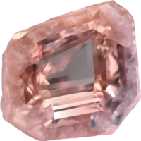 AI generated Morganite stone, colorful gemstone clipart. png