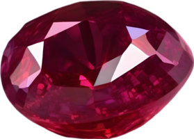 AI generated Ruby stone, colorful gemstone clipart. png