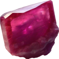 AI generated Ruby stone, colorful gemstone clipart. png