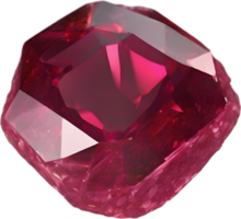 AI generated Ruby stone, colorful gemstone clipart. png