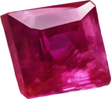 AI generated Ruby stone, colorful gemstone clipart. png