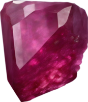 AI generated Ruby stone, colorful gemstone clipart. png