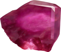 AI generated Ruby stone, colorful gemstone clipart. png