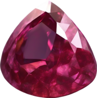 AI generated Ruby stone, colorful gemstone clipart. png