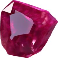 AI generated Ruby stone, colorful gemstone clipart. png