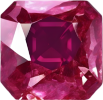 AI generated Ruby stone, colorful gemstone clipart. png