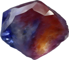 AI generated Sapphire stone, colorful gemstone clipart. png