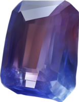 AI generated Sapphire stone, colorful gemstone clipart. png