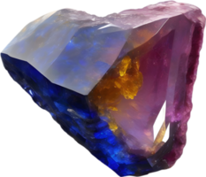 AI generated Sapphire stone, colorful gemstone clipart. png