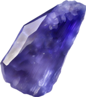 AI generated Tanzanite stone, colorful gemstone clipart. png