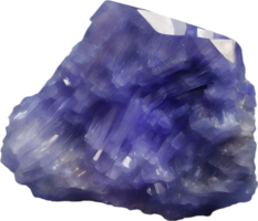 AI generated Tanzanite stone, colorful gemstone clipart. png