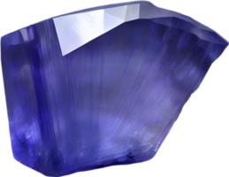 AI generated Tanzanite stone, colorful gemstone clipart. png