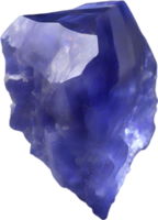 AI generated Tanzanite stone, colorful gemstone clipart. png