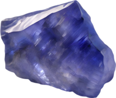 AI generated Tanzanite stone, colorful gemstone clipart. png