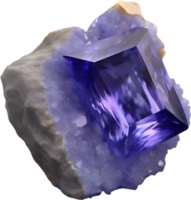 AI generated Tanzanite stone, colorful gemstone clipart. png