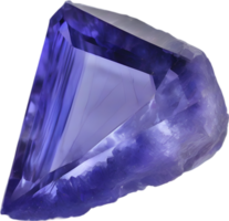 AI generated Tanzanite stone, colorful gemstone clipart. png