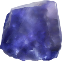 AI generated Tanzanite stone, colorful gemstone clipart. png