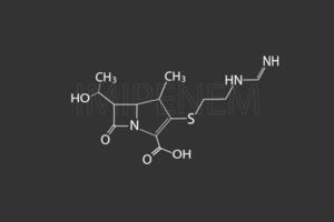 imipinem molecular esquelético químico fórmula vector