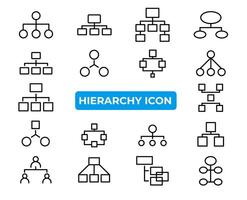 Premium set of hierarchy line icons.Hierarchy line icon set vector