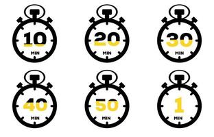 stopwatch icon in different style vector illustration. two colored and black stopwatch vector icons designed in filled, outline, line and stroke style can be used for web, mobile, ui