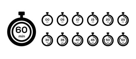 stopwatch icon in different style vector illustration. two colored and black stopwatch vector icons designed in filled, outline, line and stroke style can be used for web, mobile, ui