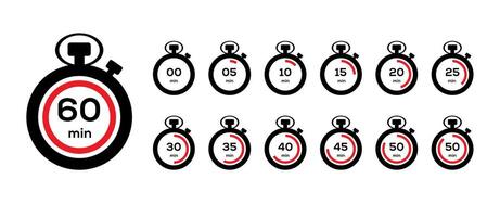 stopwatch icon in different style vector illustration. two colored and black stopwatch vector icons designed in filled, outline, line and stroke style can be used for web, mobile, ui