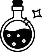Magic Spell glyph and line vector illustration