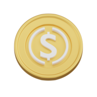 d'or monnaie stable symbole 3d icône png