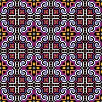 Embroidery pattern with this cross stitch design. Design for colorful,background, ethnic, floral pattern, stitches, floral motif, decorative, textile art, tablecloth, pillowcase. vector