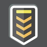 Sticker Sergeant. related to Military And Army symbol. simple design illustration vector