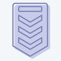 Icon Sergeant. related to Military And Army symbol. two tone style. simple design illustration vector