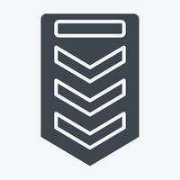 Icon Sergeant. related to Military And Army symbol. glyph style. simple design illustration vector