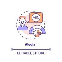 Alogia medical condition multi color concept icon. Schizophrenia symptom. Round shape line illustration. Abstract idea. Graphic design. Easy to use in infographic, presentation, brochure, booklet vector