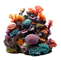 AI generated Coral reef png isolated on transparent background