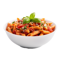 ai generiert lecker Italienisch Penne all'arrabbiata Geschirr png isoliert auf transparent Hintergrund