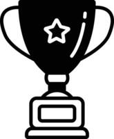Trophy glyph and line vector illustration