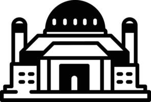 Governor house glyph and line vector illustration