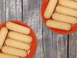 Cookies on wooden background video