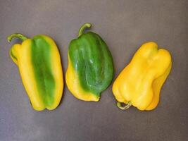 Peppers on wooden background video