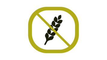 Gluten free illustrated on a white background video