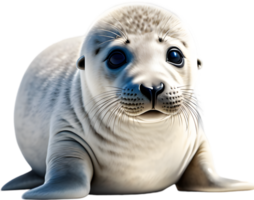 AI generated Watercolor painting of a cute Seal. png