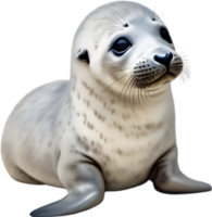 AI generated Watercolor painting of a cute Seal. png