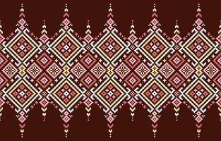 Cross stitch patterns.  Fabric pattern of diamonds and triangles. Design for pattern,pixel,motif,embroidery,towel,aida,folk,retro,handicraft,abstract,batik,zigzag,textile art. vector