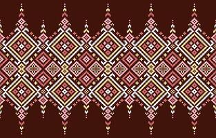 Cross stitch patterns.  Fabric pattern of diamonds and triangles. Design for pattern,pixel,motif,embroidery,towel,aida,folk,retro,handicraft,abstract,batik,zigzag,textile art. vector