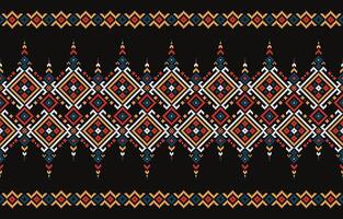 This cross stitch pattern recreates a colorful, pixelated ethnic motif with squares, triangles and diamonds.Design for fabric,pattern,motif,towel,aida,folk,retro,abstract,batik,zigzag,textile art. vector