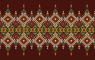 Cross stitch pattern recreates a colorful, pixelated ethnic motif pattern. Design for fabric,patterns,motif,towel,aida,folk,retro,abstract,batik,zigzag,textile art. vector